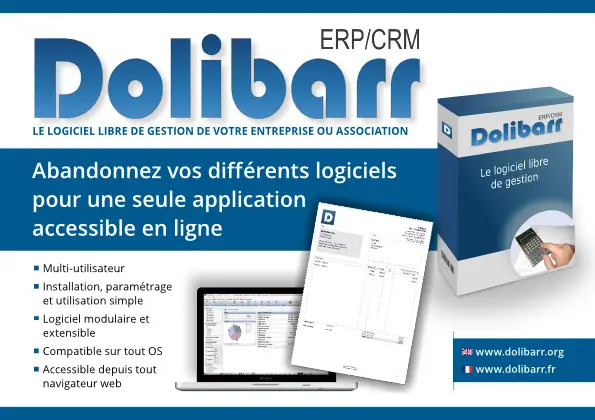Flyers publicitaire pour Dolibarr en français