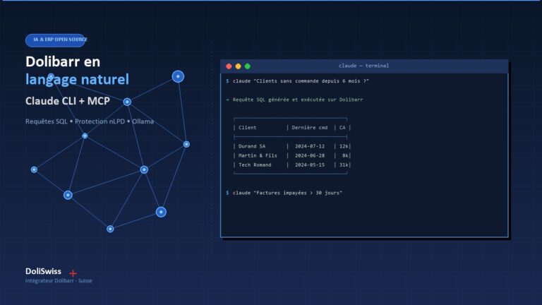 Piloter Dolibarr en langage naturel avec Claude CLI et les MCP - DoliSwiss